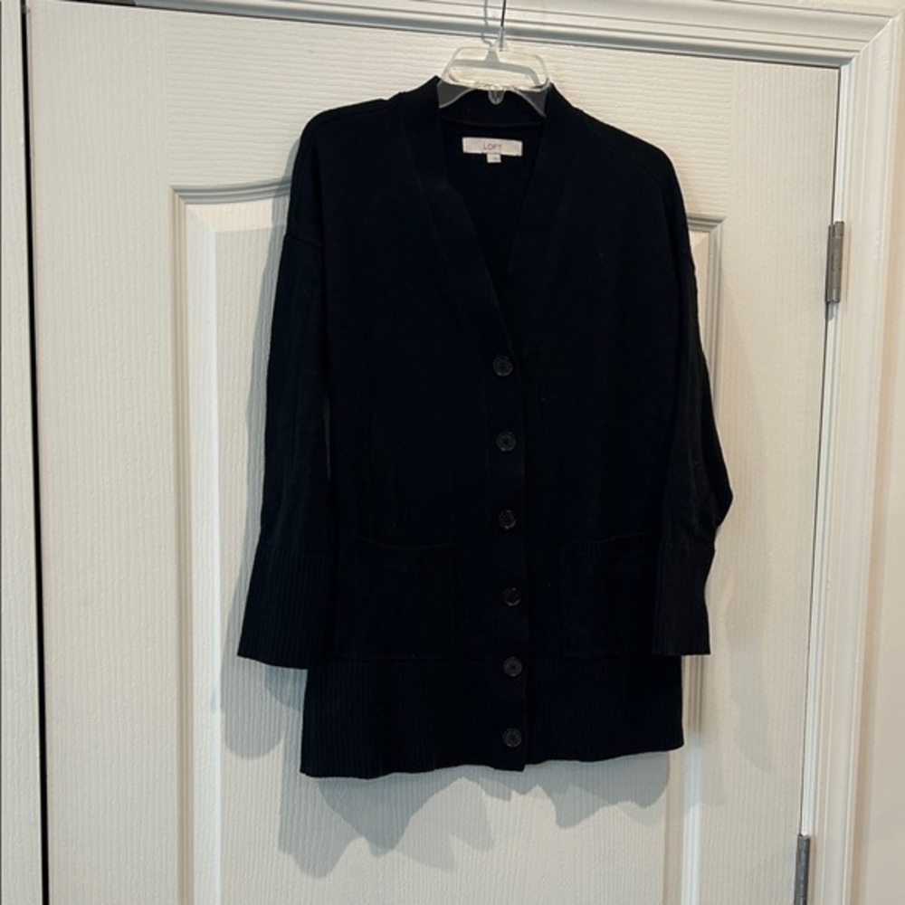 LOFT Black Knit Sweater Size Large